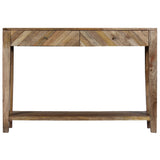 Console Table Solid Mango Wood 118x30x80 cm - Front View