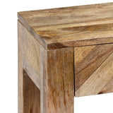 Console Table Solid Mango Wood 118x30x80 cm - 45-Degree Angle