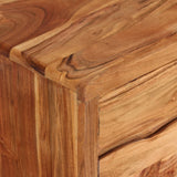 TV Cabinet Solid Acacia Wood with Carved Doors 117x30x40 cm