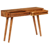 Console Table Solid Acacia Wood with Carved Drawers 118x30x80cm - Top-Down View