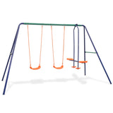 Swing Set With 4 Seats Orange