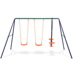 Swing Set With 4 Seats Orange