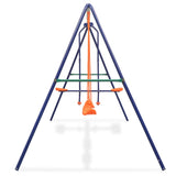 Swing Set with 4 Seats Orange - Side View