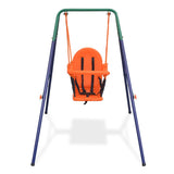 Toddler Swing Set with Safety Harness Orange - Front View
