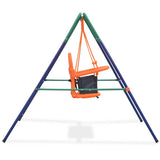 Toddler Swing Set with Safety Harness Orange - Side View