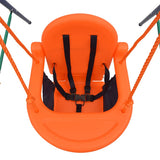 Toddler Swing Set with Safety Harness Orange - 45-Degree Angle