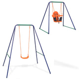 2-In-1 Single Swing And Toddler Swing Orange