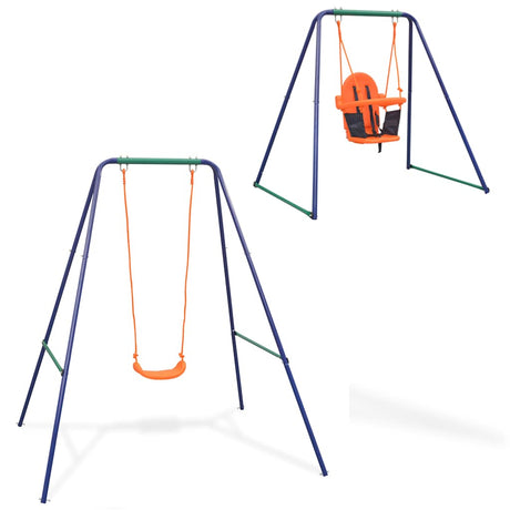 2-In-1 Single Swing And Toddler Swing Orange