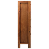 Chest of Drawers Solid Acacia Wood 45x32x115 cm - Side View