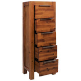 Chest of Drawers Solid Acacia Wood 45x32x115 cm - Top-Down View