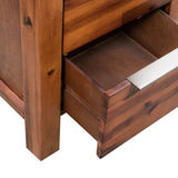 Chest of Drawers Solid Acacia Wood 45x32x115 cm - Rear View