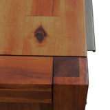 Chest of Drawers Solid Acacia Wood 45x32x115 cm - Close-Up Angle