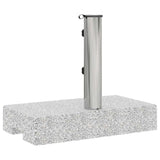 Parasol Base Granite Rectangular 25 kg - Close-Up Angle