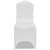 100 pcs Stretch Chair Covers White - Front View