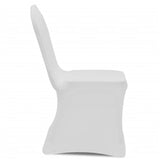 100 pcs Stretch Chair Covers White - Side View