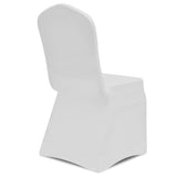 100 pcs Stretch Chair Covers White - Top-Down View