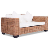 15 Piece Sofa Set Natural Rattan - Side View