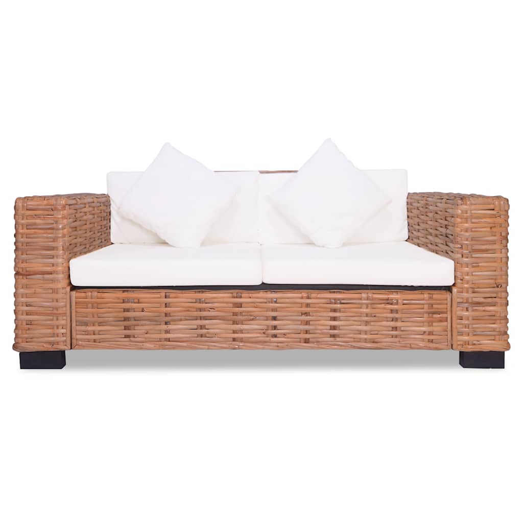 15 Piece Sofa Set Natural Rattan