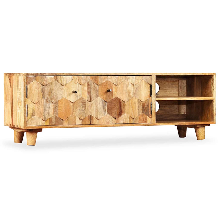 TV Cabinet Solid Mango Wood 118x35x40 cm