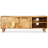TV Cabinet Solid Mango Wood 118x35x40 cm - Side View