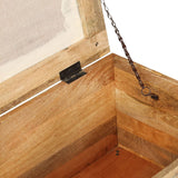 Storage Bench Solid Reclaimed Wood 80x40x40 cm - Rear View