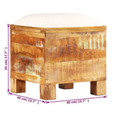 Storage Bench Solid Reclaimed Wood 40x40x45 cm - Low Angle