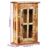 Wall Cabinet Solid Reclaimed Wood 44x21x72 cm - Close-Up Angle