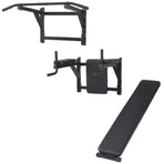 Wall-mounted Multi-functional Fitness Power Tower Black