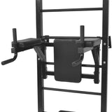 Wall-mounted Multi-functional Fitness Power Tower Black - Top-Down View