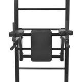 Wall-mounted Multi-functional Fitness Power Tower Black - Rear View