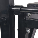 Wall-mounted Multi-functional Fitness Power Tower Black - Low Angle