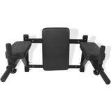 Wall-mounted Fitness Dip Station Black - Front View