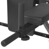 Wall-mounted Fitness Dip Station Black - Top-Down View