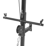 Wall-mounted Home Gym with 2 Pulleys - Top-Down View