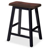 Bar Set 3 Pieces MDF Black - Rear View