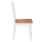 Dining Chairs 4 pcs White Solid Rubber Wood - Top-Down View