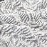 Throw Cotton Herringbone 160x210 cm Grey - 45-Degree Angle