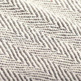 Throw Cotton Herringbone 160x210 cm Grey