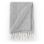 Throw Cotton Herringbone 220x250 cm Grey