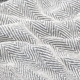 Throw Cotton Herringbone 220x250 cm Grey - 45-Degree Angle