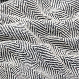 Throw Cotton Herringbone 125x150 cm Navy Blue - 45-Degree Angle