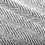 Throw Cotton Herringbone 160x210 cm Navy Blue