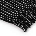 Throw Cotton Squares 125x150 cm Black