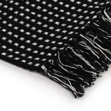 Throw Cotton Squares 125x150 cm Black - Top-Down View
