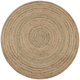 Area Rug Braided Jute 90 cm Round