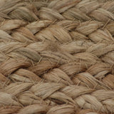 Area Rug Braided Jute 90 cm Round - 45-Degree Angle
