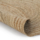 Area Rug Braided Jute 150 cm Round - Front View