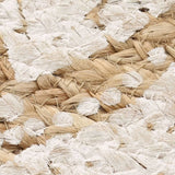 Area Rug Braided Jute Printed 90 cm Round - 45-Degree Angle