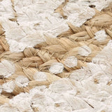 Area Rug Braided Jute Printed 120 cm Round - 45-Degree Angle