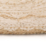 Area Rug Braided Jute Printed 150 cm Round - Side View